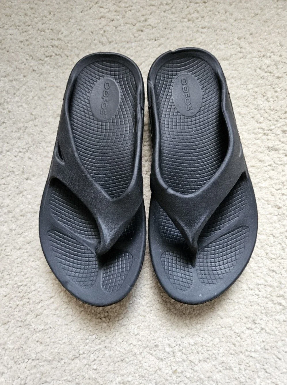 Oofos Flip Flop Sandals Black US 5 EU 36 Comfy Recovery